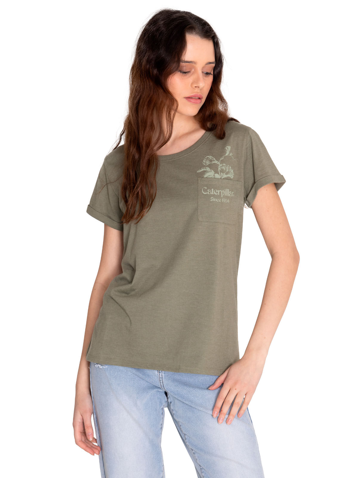 Polera Manga corta Casual Mujer NOVELTY POCKET TEE 1 Verde CAT