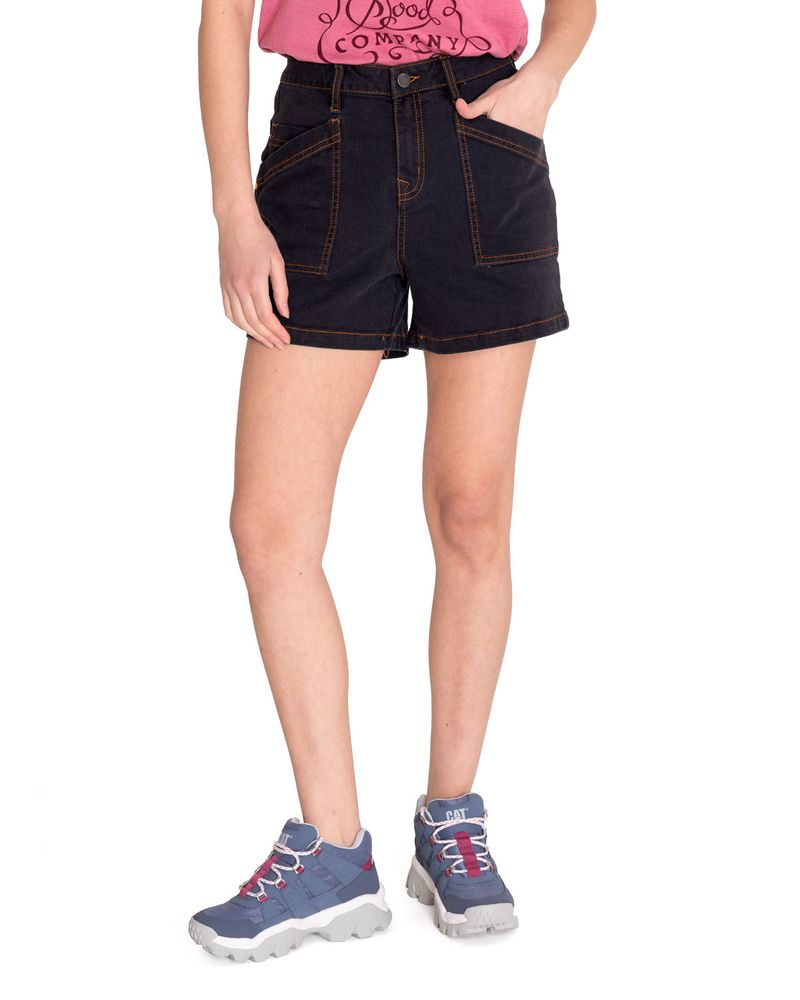 Short-Casual-Mujer-TRIBLEND-STRETCH-DENIM-SHORT-Gris-CAT