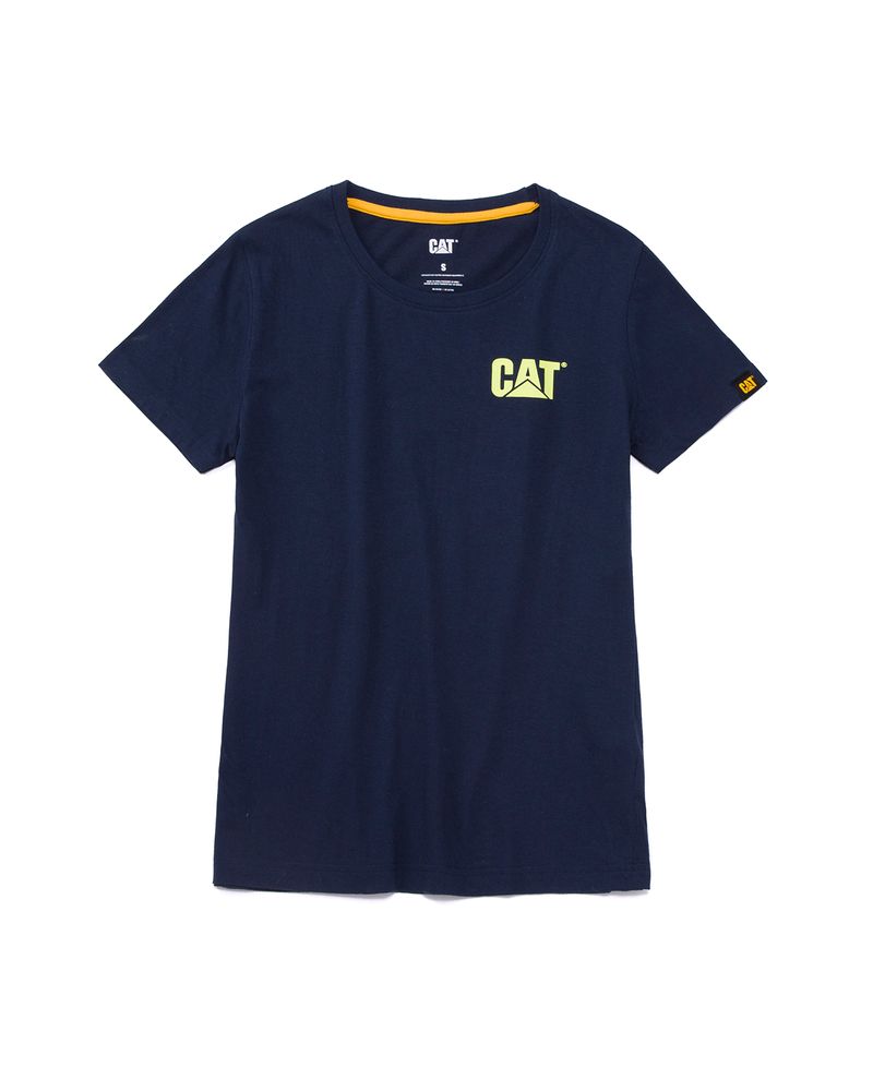 Polera-Manga-corta-Casual-Mujer-WOMEN-S-TRADEMARK-TEE-Azul-CAT