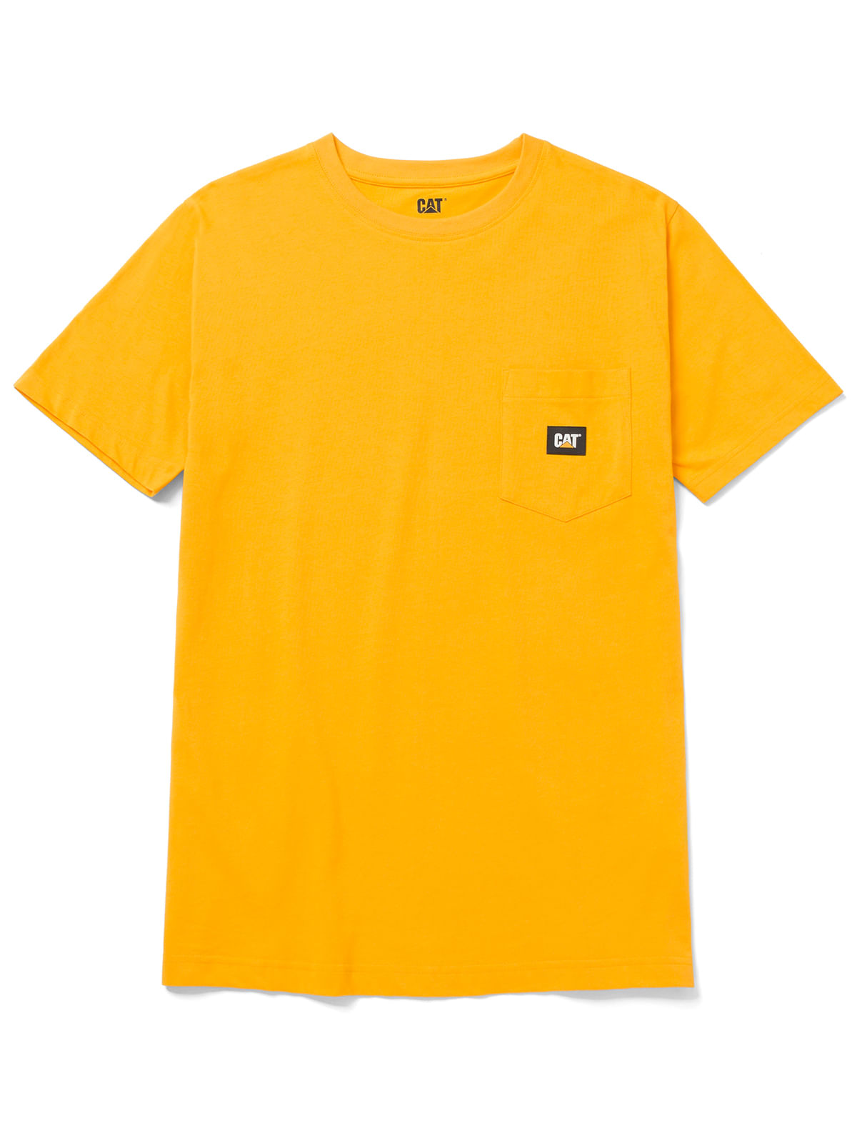 Polera Manga Corta Casual Hombre Label Pocket S S Tee Amarillo Cat Cat Chile Cat Tienda oficial Cat Chile