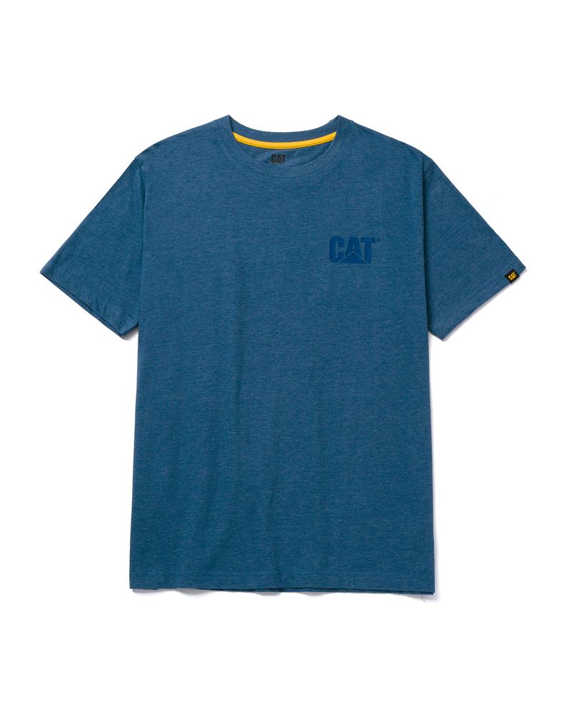 Polera-Manga-corta-Casual-Hombre-TRADEMARK-TEE-Celeste-CAT