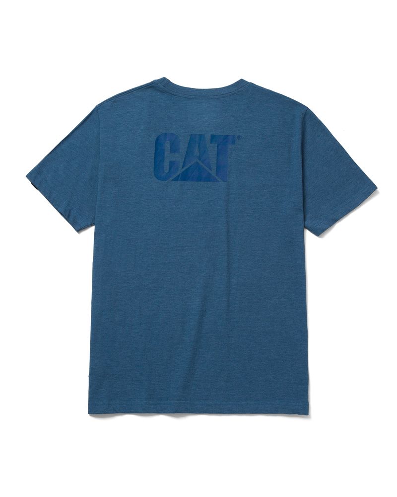 Polera-Manga-corta-Casual-Hombre-TRADEMARK-TEE-Celeste-CAT