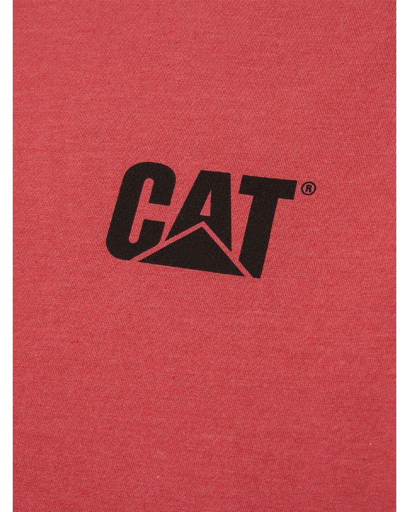 Polera-Manga-corta-Casual-Hombre-TRADEMARK-TEE-Rojo-CAT