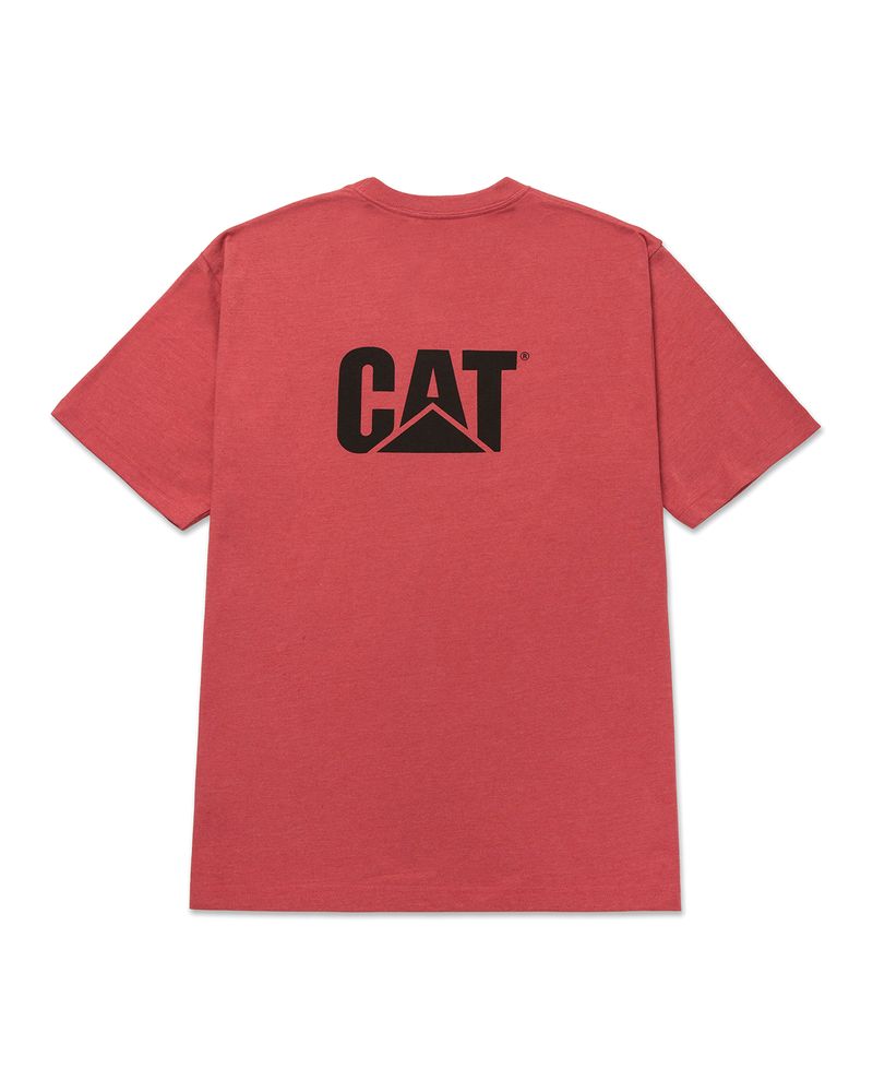 Polera-Manga-corta-Casual-Hombre-TRADEMARK-TEE-Rojo-CAT