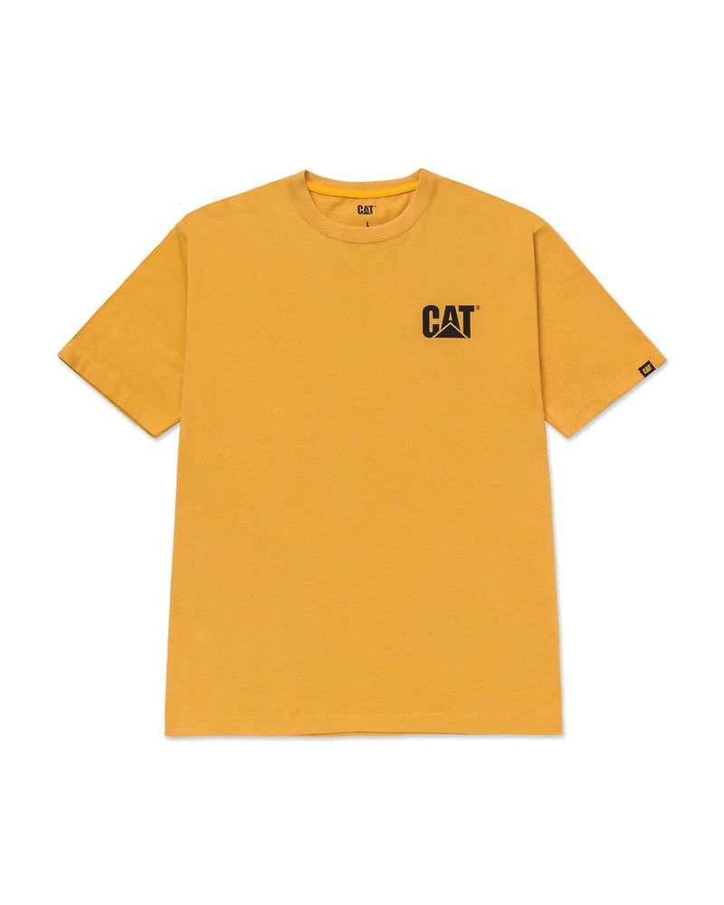 Polera-Manga-corta-Casual-Hombre-TRADEMARK-TEE-Amarillo-CAT