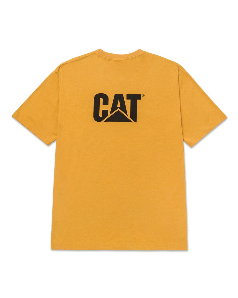 Polera-Manga-corta-Casual-Hombre-TRADEMARK-TEE-Amarillo-CAT