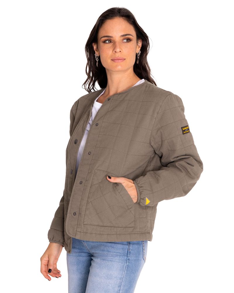 Chaqueta-Casual-Mujer-HERITAGE-UNIFORM-LIGHTWEIGHT-QUILTED-JACKET-Verde-CAT