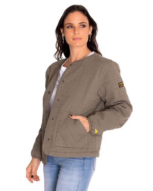 Chaqueta Casual Mujer Heritage Uniform Lightweight Quilted Jacket Verde Cat