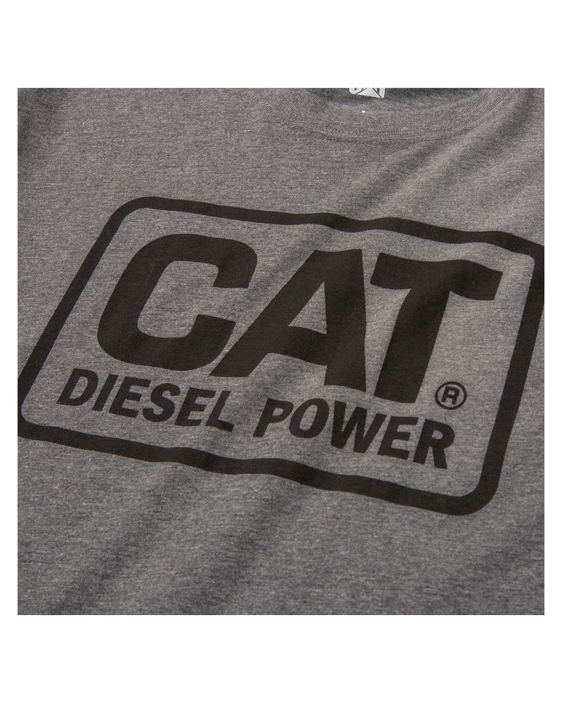 Polera-Manga-corta-Casual-Hombre-DIESEL-POWER-TEE-Gris-CAT