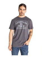 Polera-Manga-corta-Casual-Hombre-CATERPILLAR-POWER-TEE-Gris-CAT