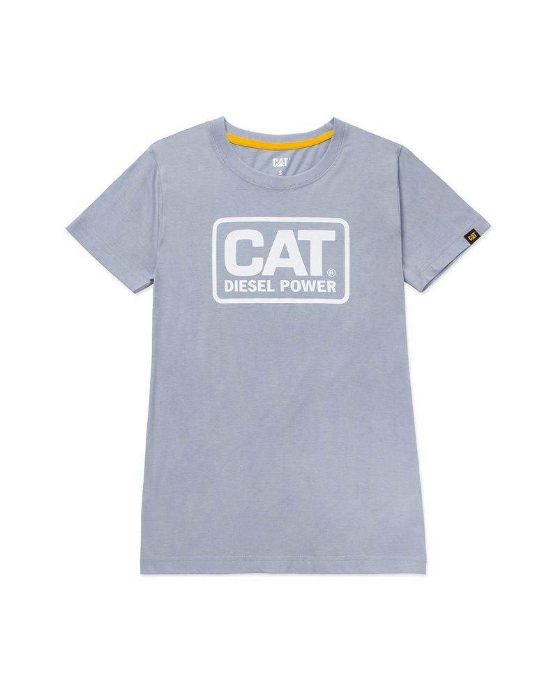 Polera-Manga-corta-Casual-Mujer-WOMEN-S-DIESEL-POWER-TEE-Celeste-CAT