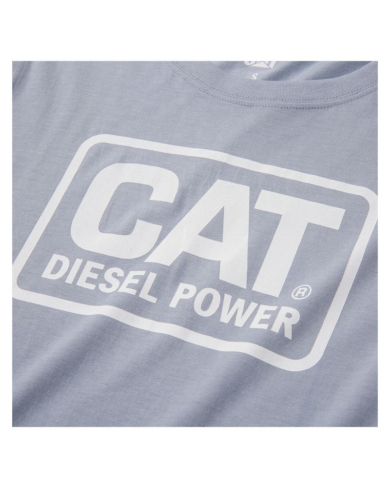 Polera-Manga-corta-Casual-Mujer-WOMEN-S-DIESEL-POWER-TEE-Celeste-CAT