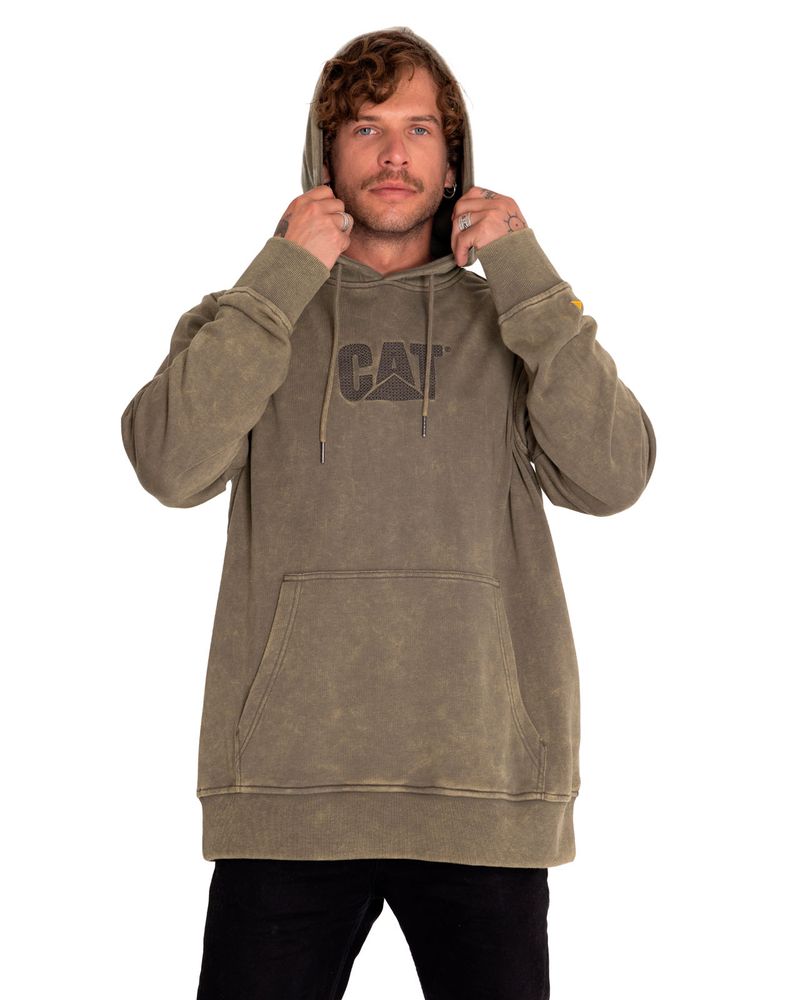 Poleron-Casual-Hombre-HERITAGE-UNIFORM-EMBROIDERED-HOODIE-Verde-CAT