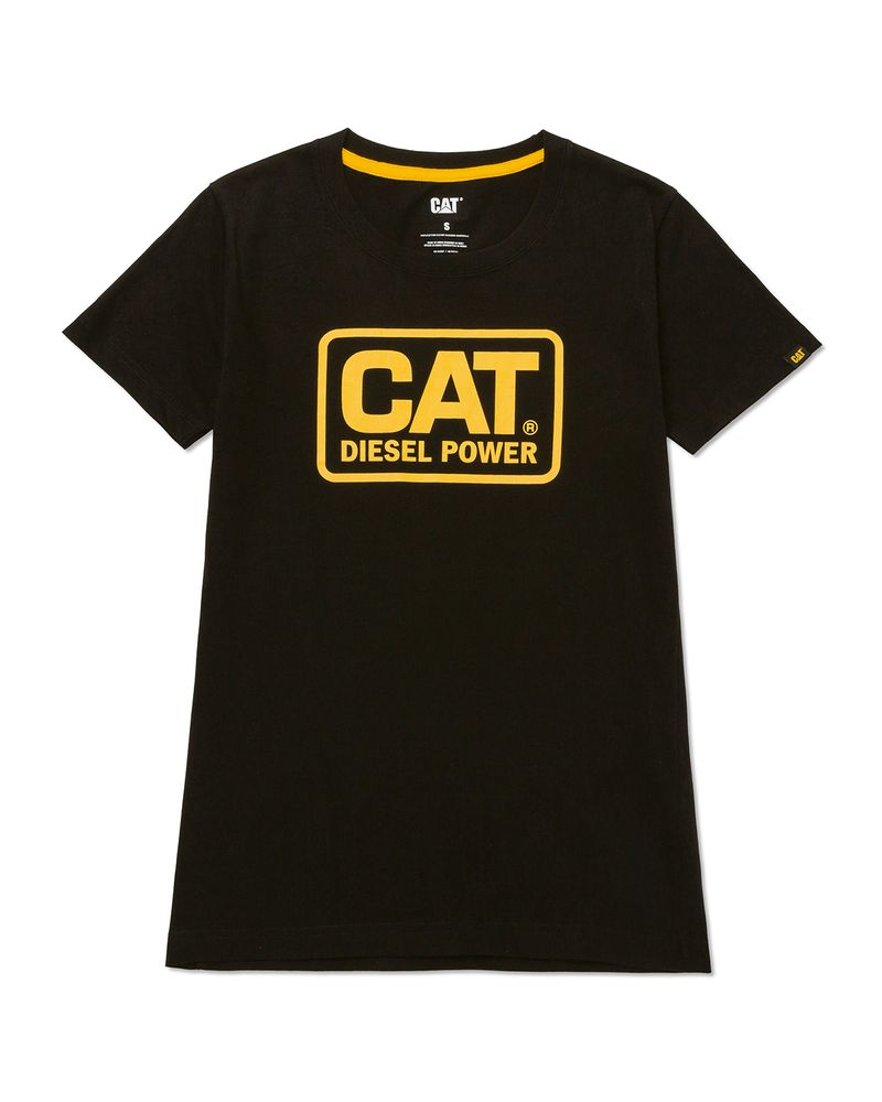 Polera-Manga-corta-Casual-Mujer-WOMEN-S-DIESEL-POWER-TEE-Negro-CAT