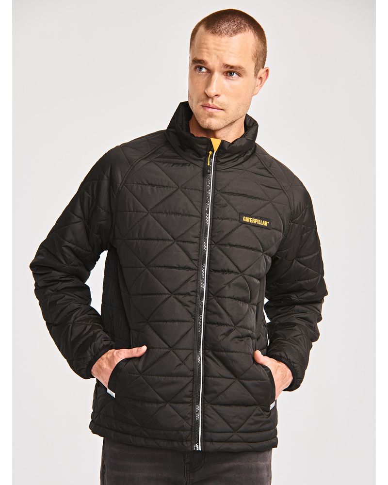 Chaqueta-Casual-Hombre-MEDIUMWEIGHT-INSULATED-TRIANGLE-QUILTED-JACKET-Negro-CAT