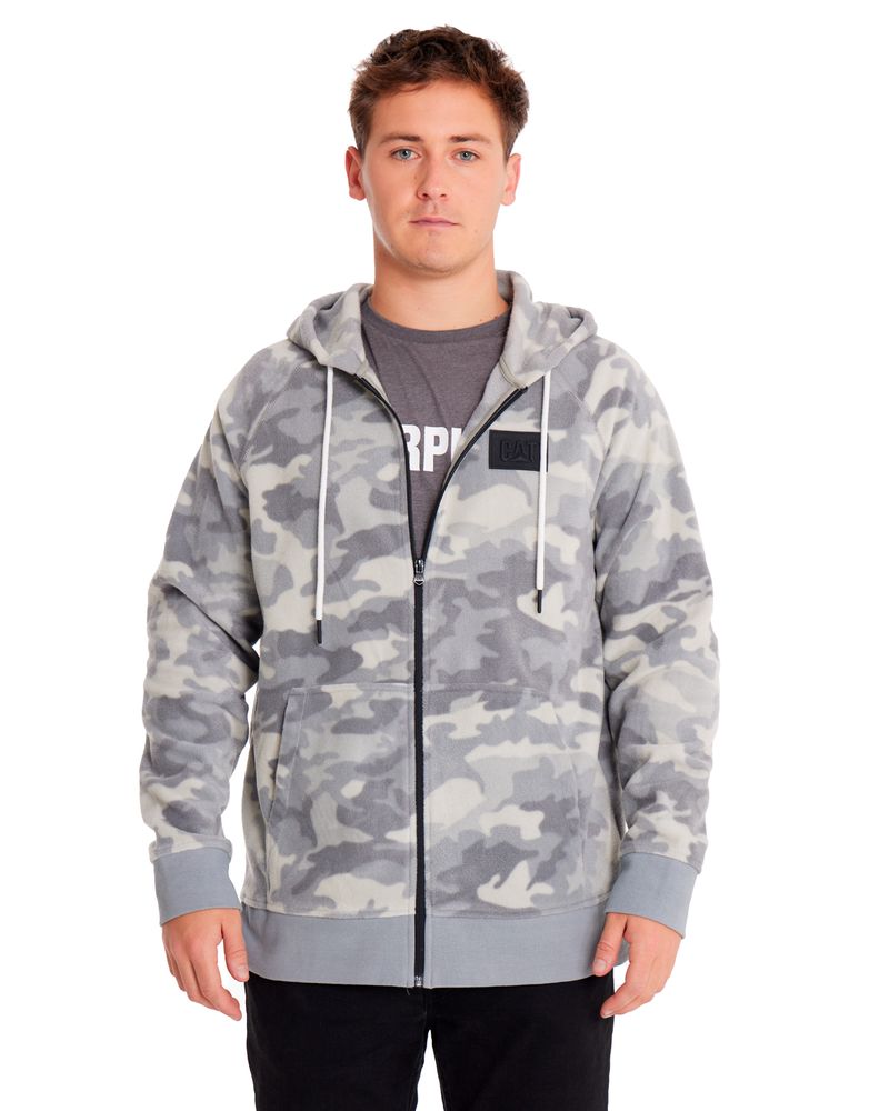 Polar-Casual-Hombre-MICROFLEECE-FULL-ZIP-HOODIE-Gris-CAT