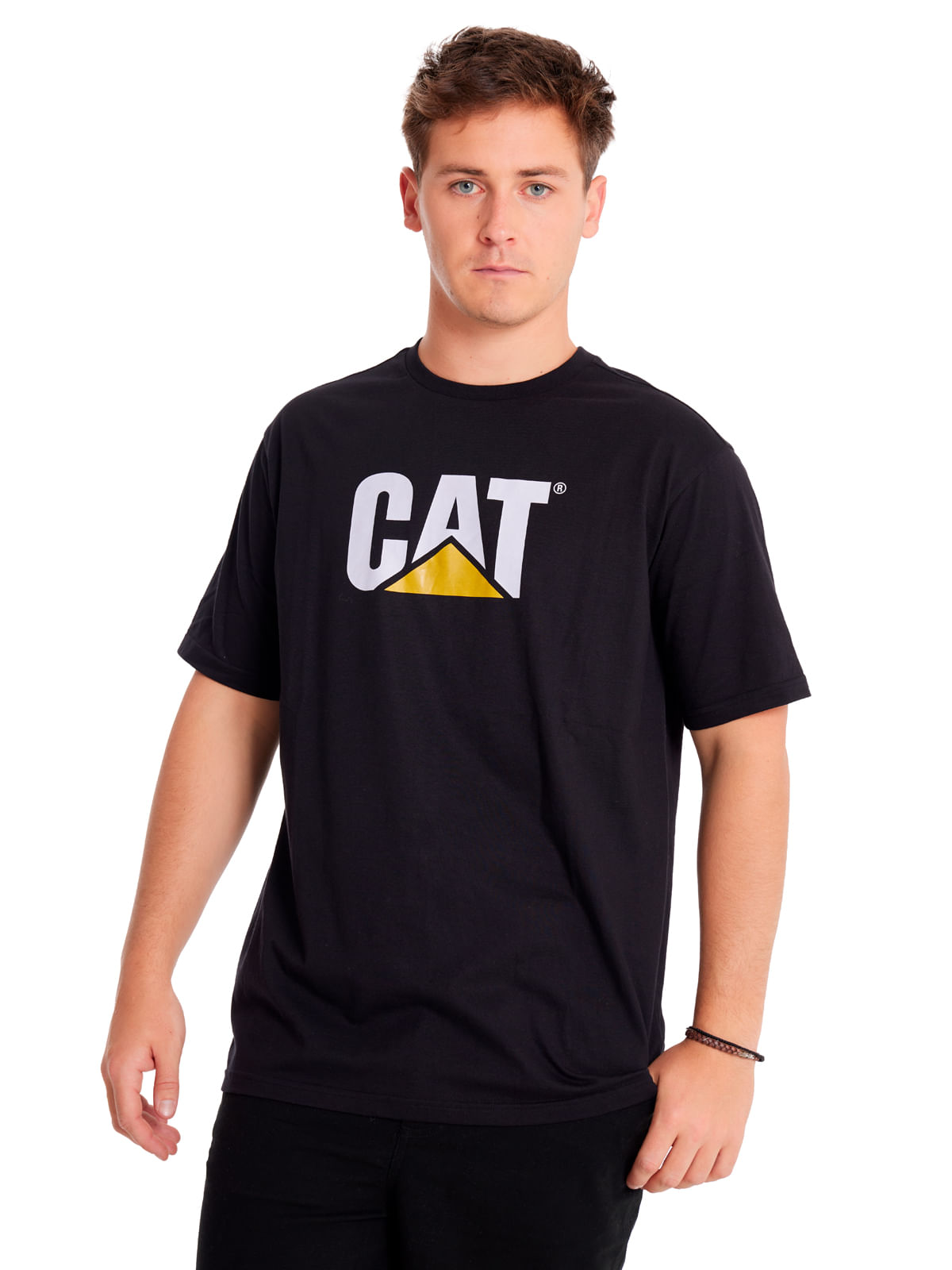 Polera Manga corta Casual Hombre CAT LOGO TEE Negro CAT