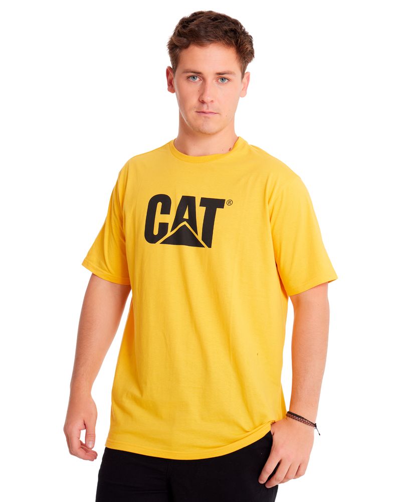 Polera-Manga-corta-Casual-Hombre-CAT-LOGO-TEE-Amarillo-CAT