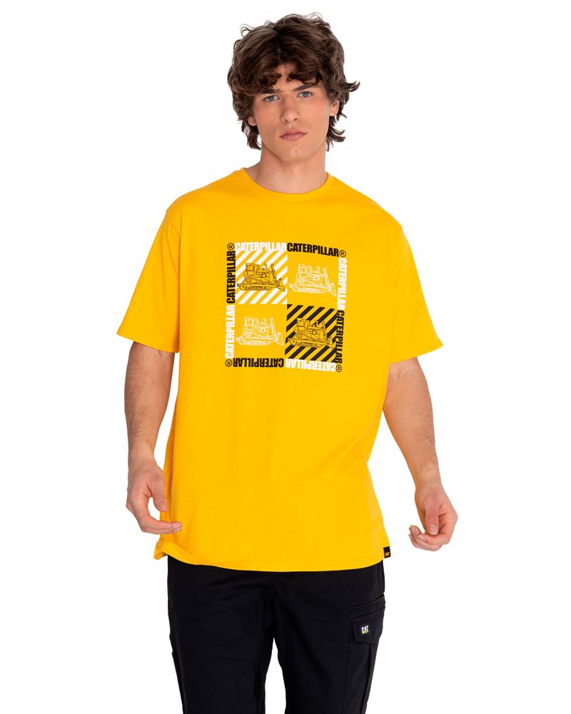 Polera-Manga-corta-Casual-Hombre-WORKWEAR-GRAPHIC-TEE-6-Amarillo-CAT