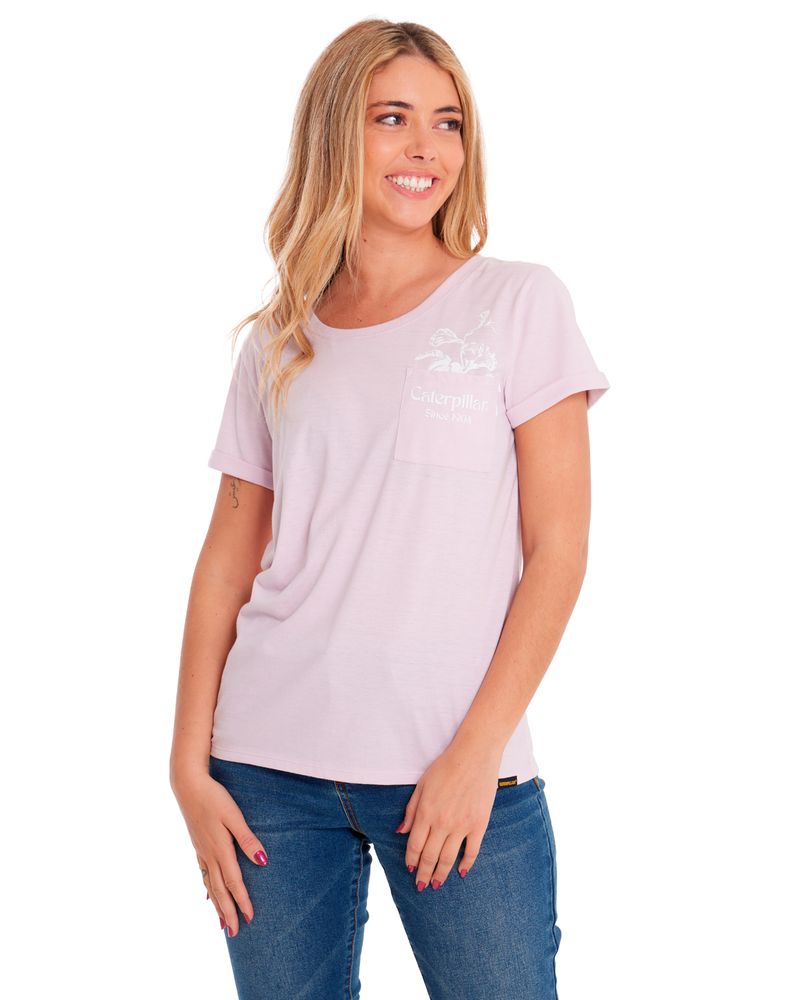 Polera-Manga-corta-Casual-Mujer-NOVELTY-POCKET-TEE-1-Rosado-CAT