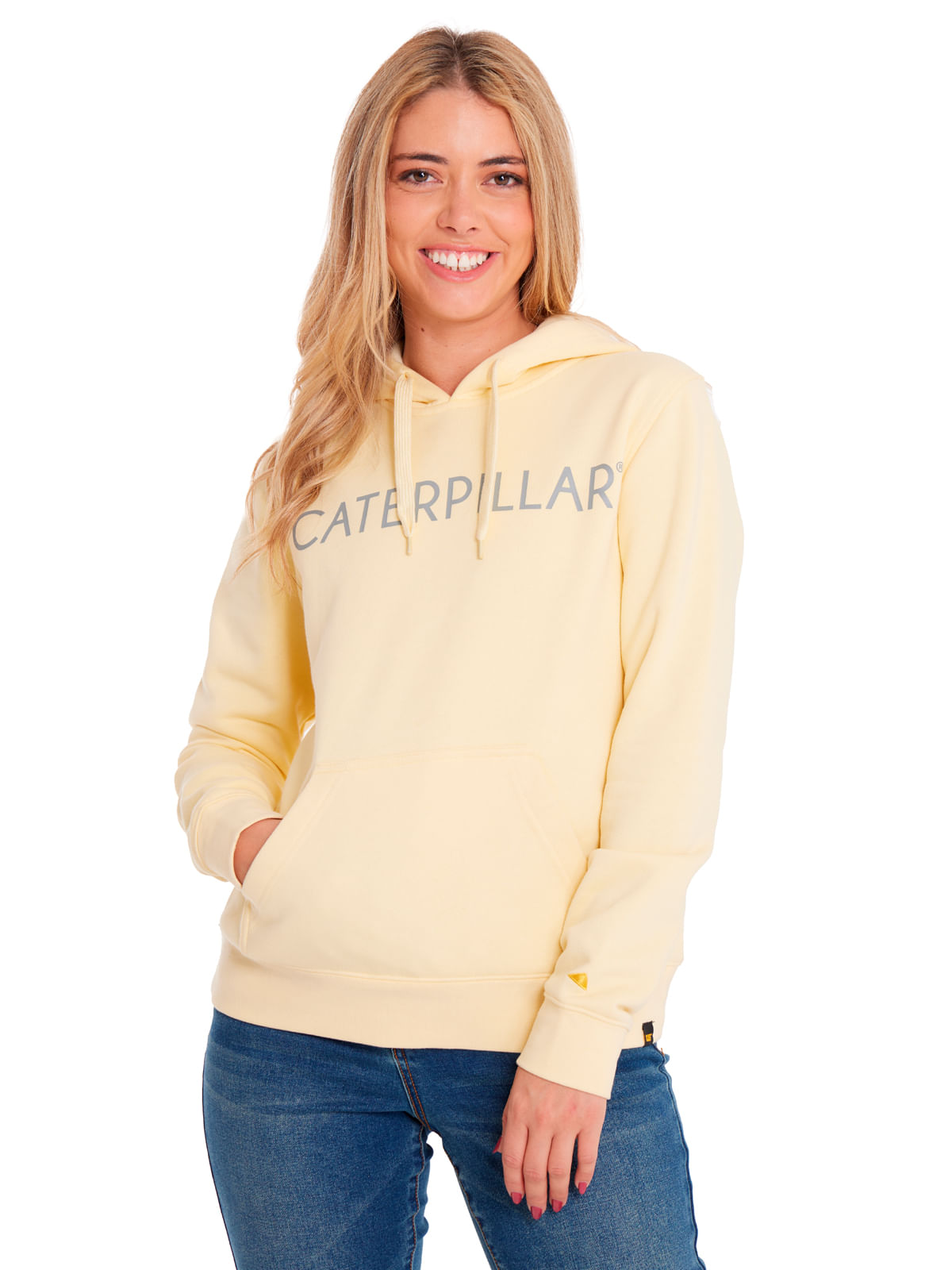 Polerón Casual Mujer FLEECE CATERPILLAR PULLOVER HOODIE Amarillo CAT