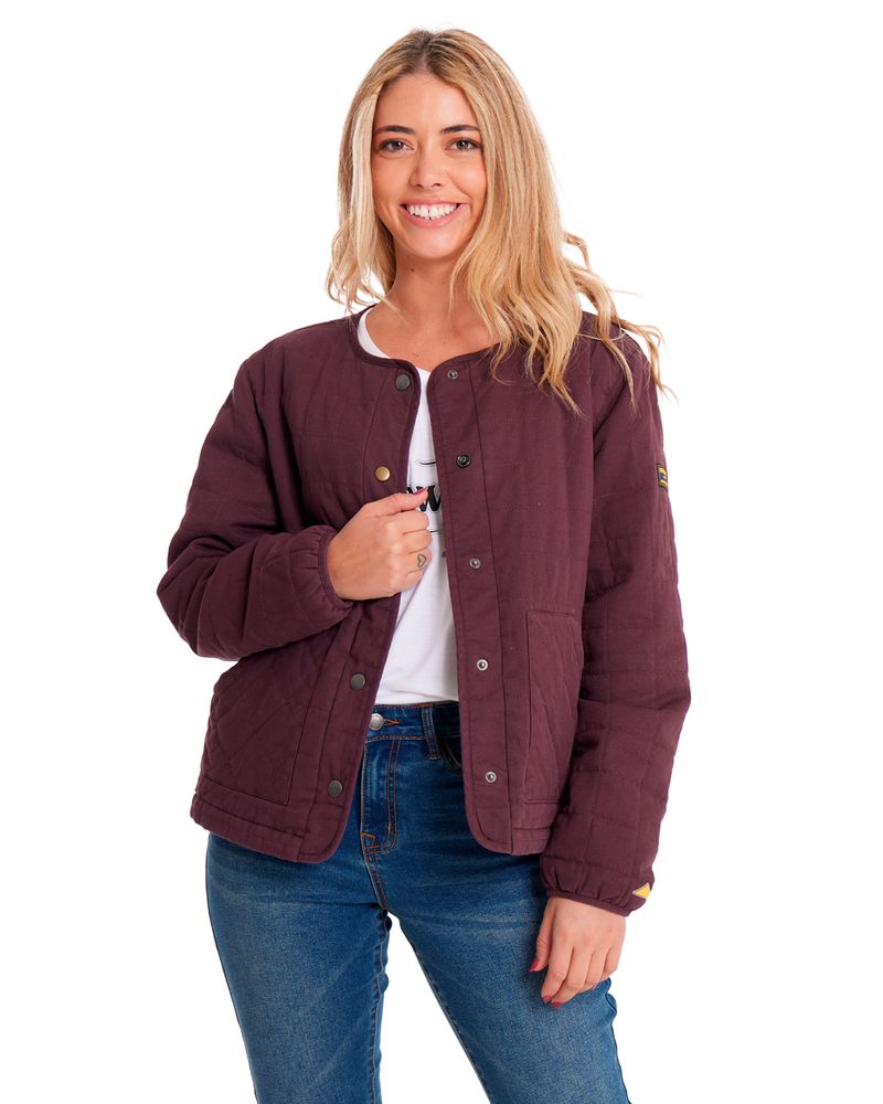 Chaqueta-Casual-Mujer-HERITAGE-UNIFORM-LIGHTWEIGHT-QUILTED-JACKET-Burdeo-CAT