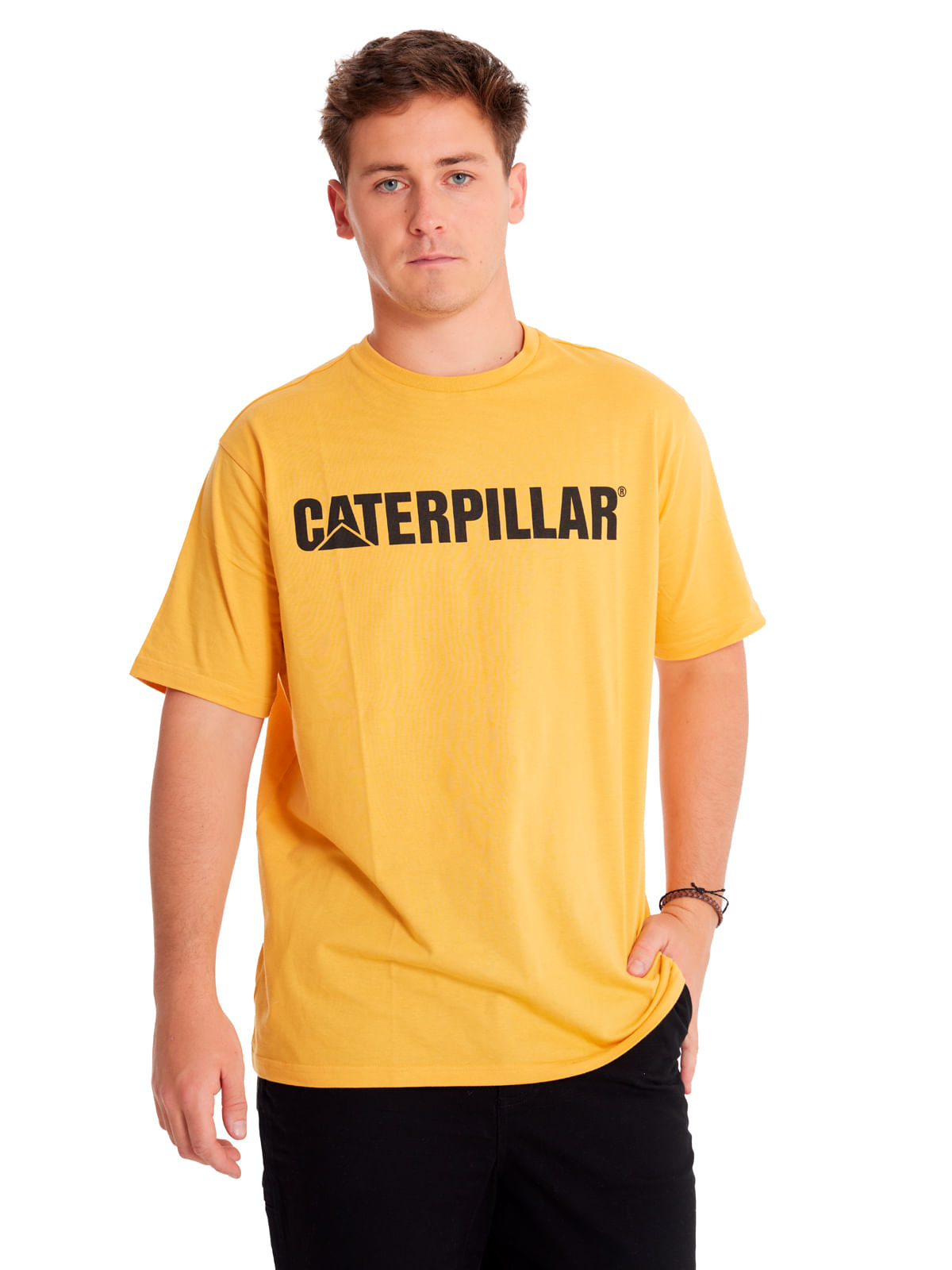 Polera Manga corta Casual Hombre CATERPILLAR LOGO TEE Amarillo CAT