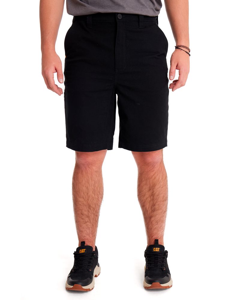 Short-Casual-Hombre-STRETCH-CANVAS-UTILITY-SHORT-Negro-CAT