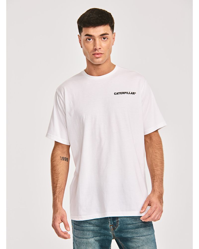 Polera-Manga-corta-Casual-Hombre-CAT-ID-GRAPHIC-TEE-1-Blanco-CAT
