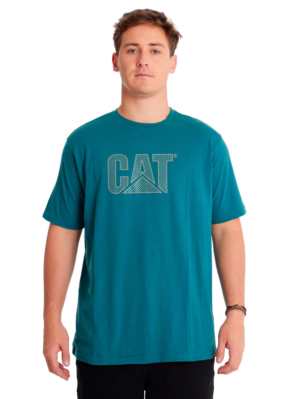 Polera Manga corta Casual Unisex CAT LOGO TEE Azul CAT