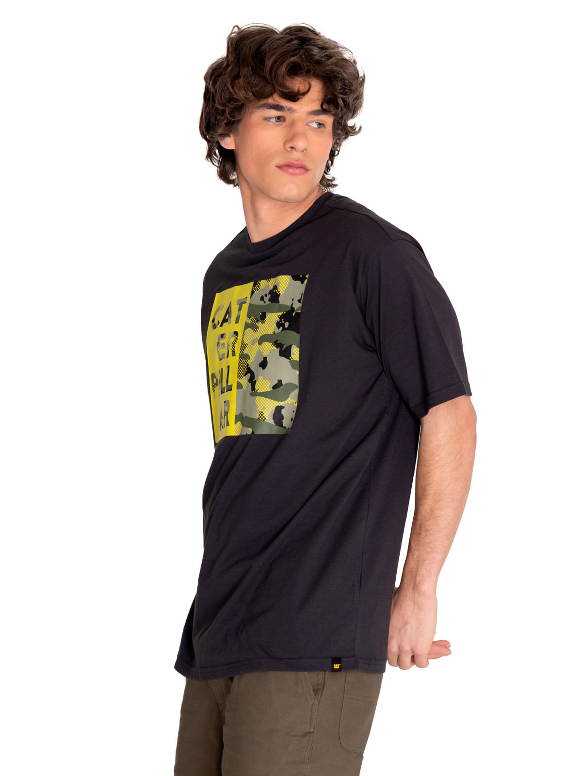 Polera Manga corta Casual Hombre URBAN CAMO GRAPHIC TEE 3 Negro CAT