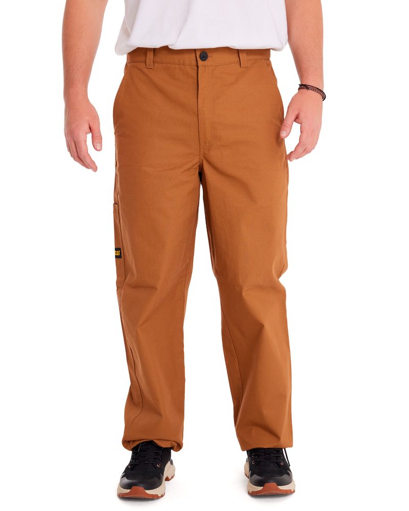 Pantalon-Casual-Hombre-RELAXED-TWILL-UTILITY-PANT-Cafe-CAT