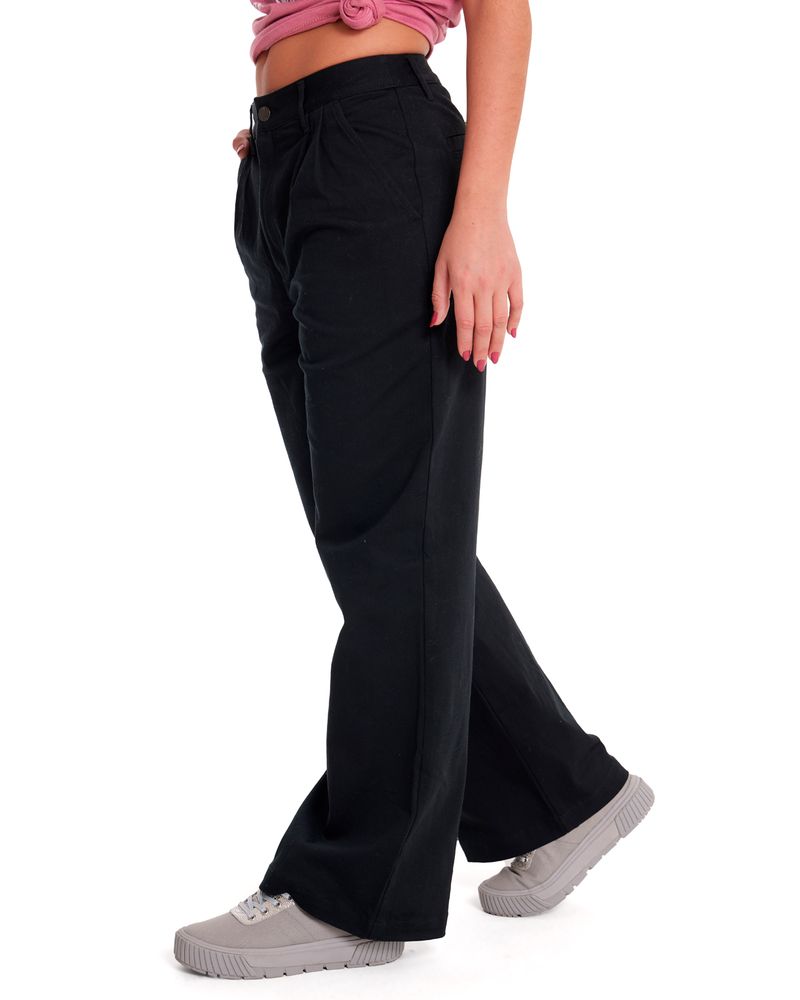 Pantalon-Casual-Mujer-WIDE-LEG-STRETCH-CHINO-PANT-Negro-CAT