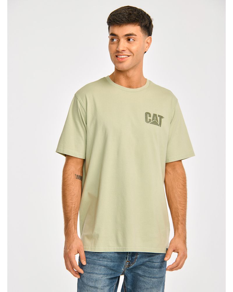 Polera-Manga-corta-Casual-Unisex-HERITAGE-UNIFORM-HEAVYWEIGHT-WASHED-TEE-Verde-CAT