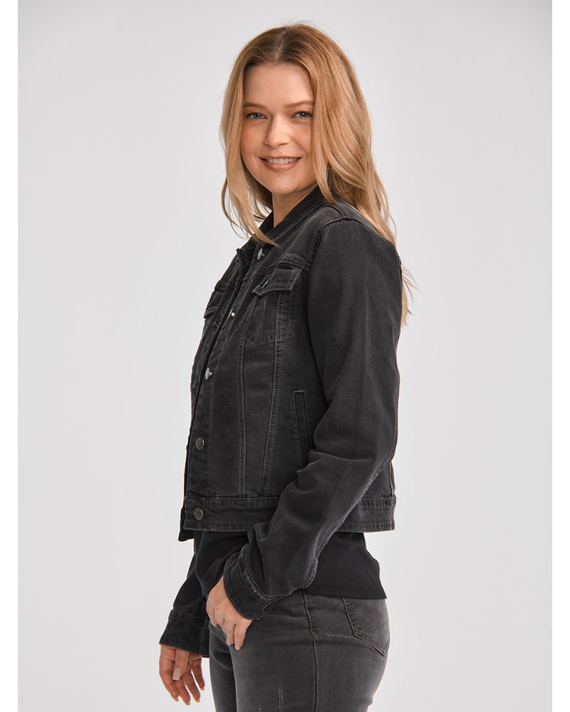 Chaqueta-Casual-Mujer-W-FOUNDATION-DENIM-JACKET-Gris-CAT