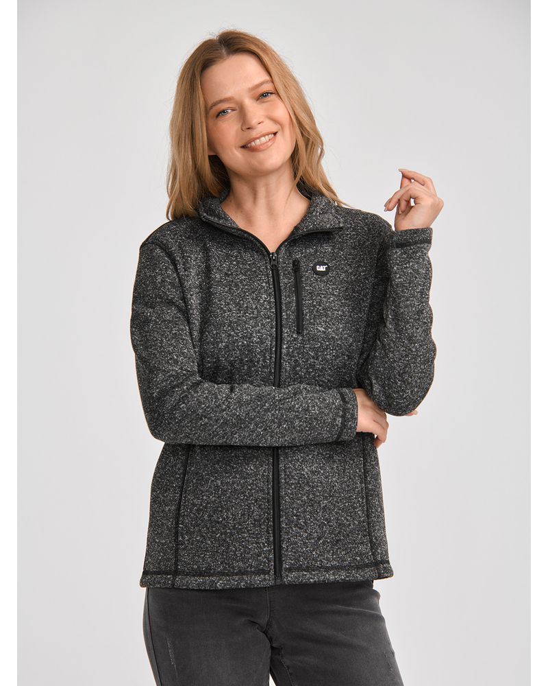 Polar-Casual-Mujer-W-SWEATER-FLEECE-FULL-ZIP-JACKET-Gris-CAT