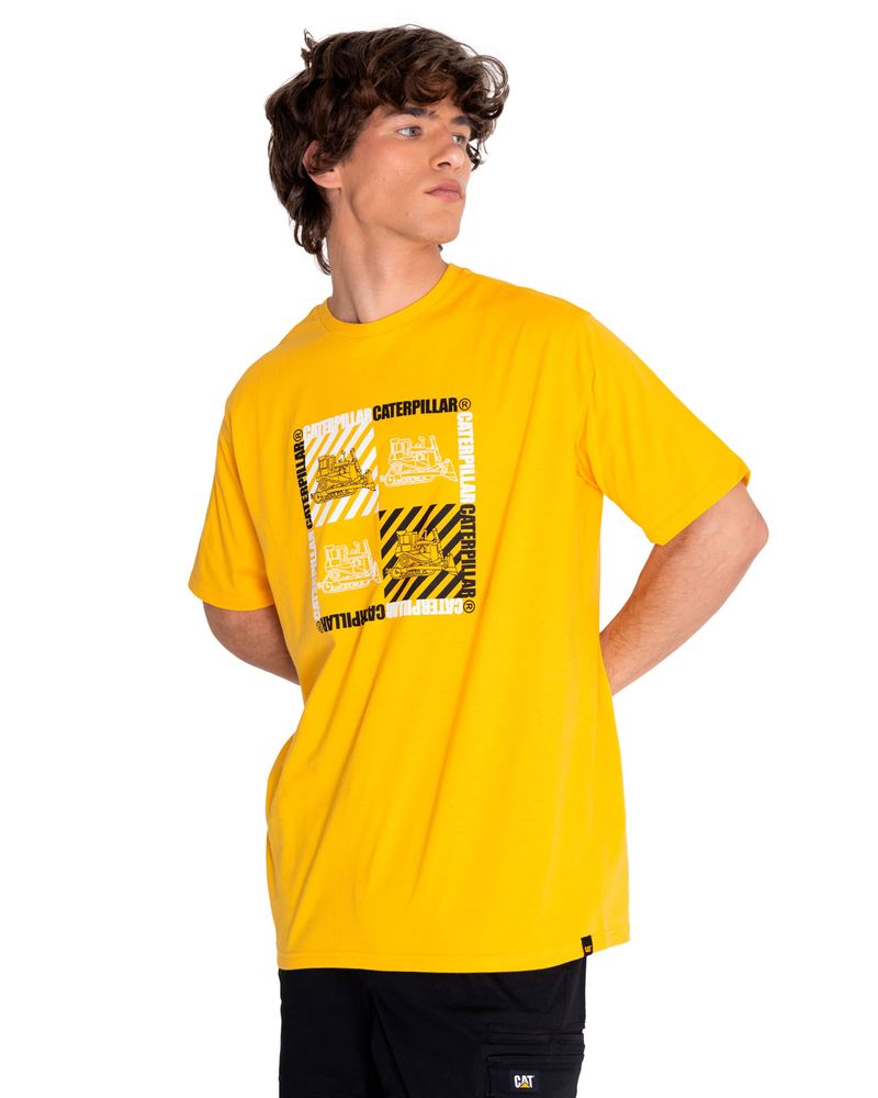 Polera-Manga-corta-Casual-Hombre-WORKWEAR-GRAPHIC-TEE-6-Amarillo-CAT