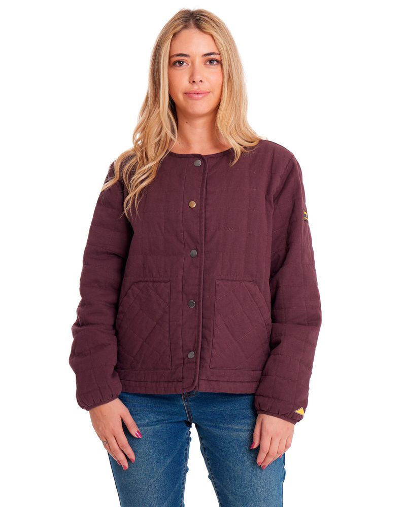 Chaqueta-Casual-Mujer-HERITAGE-UNIFORM-LIGHTWEIGHT-QUILTED-JACKET-Burdeo-CAT