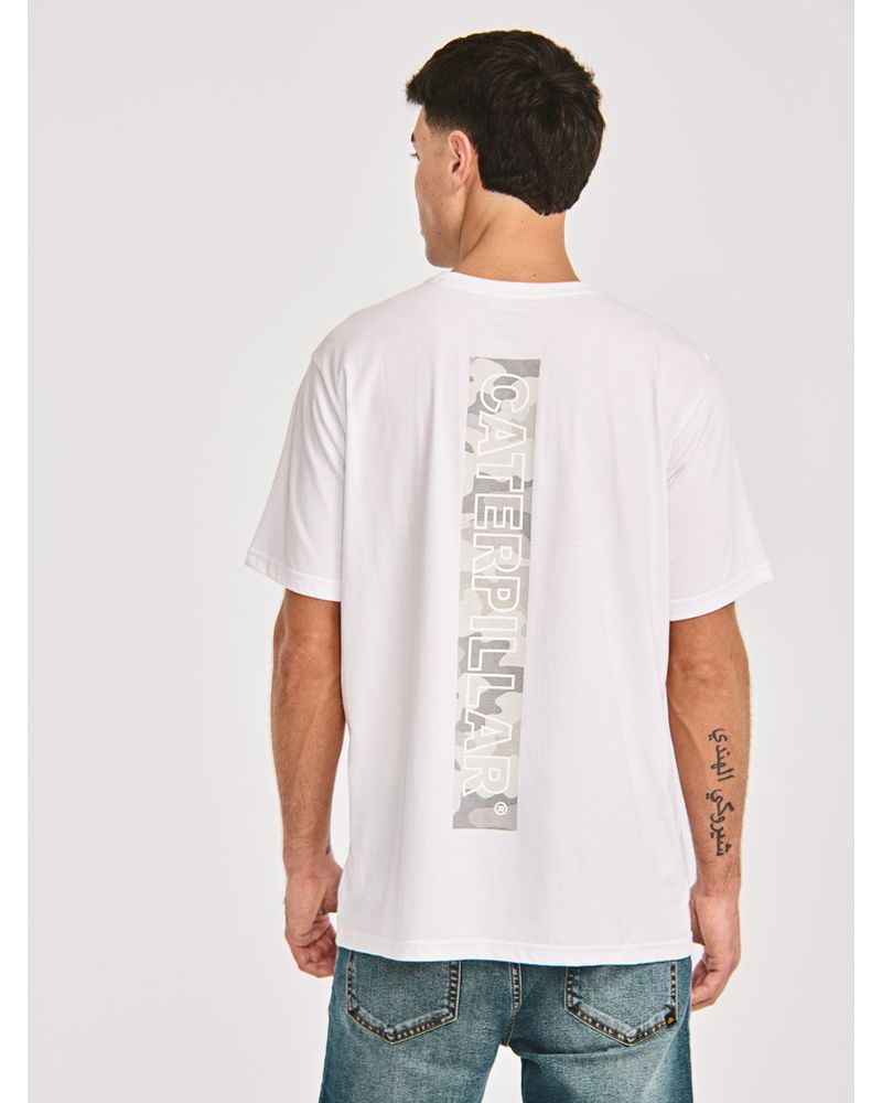 Polera-Manga-corta-Casual-Hombre-CAT-ID-GRAPHIC-TEE-1-Blanco-CAT