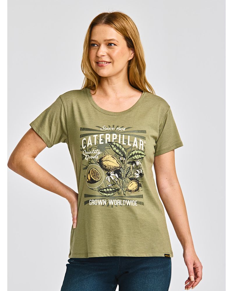 Polera-Manga-corta-Casual-Mujer-CREW-GRAPHIC-TEE-4-Verde-CAT