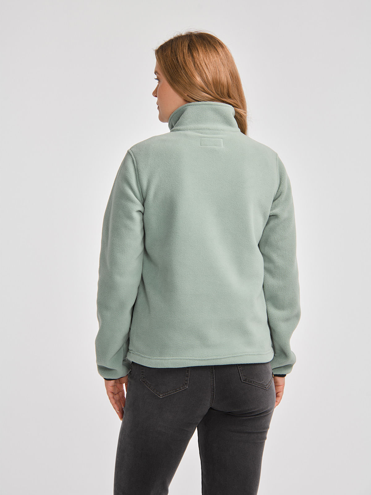 Polar Casual Mujer W POLAR FLEECE HALF SNAP PO JACKET Verde CAT