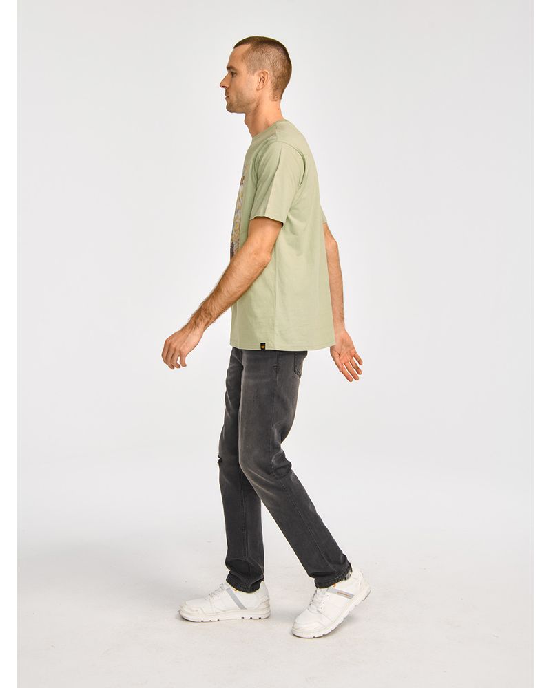Polera-Manga-corta-Casual-Hombre-HERITAGE-UNIFORM-HEAVYWEIGHT-GRAPHIC-TEE-1-Verde-CAT