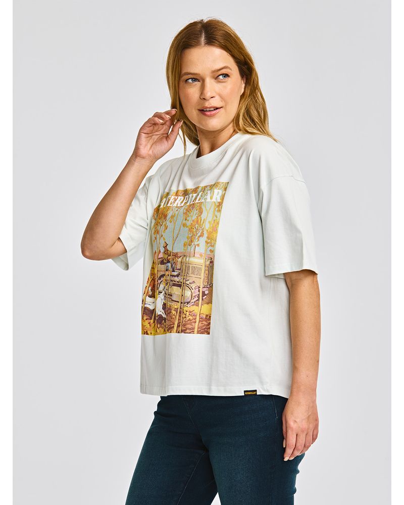 Polera-Manga-corta-Casual-Mujer-BOXY-HEAVYWEIGHT-GRAPHIC-TEE-2-Celeste-CAT