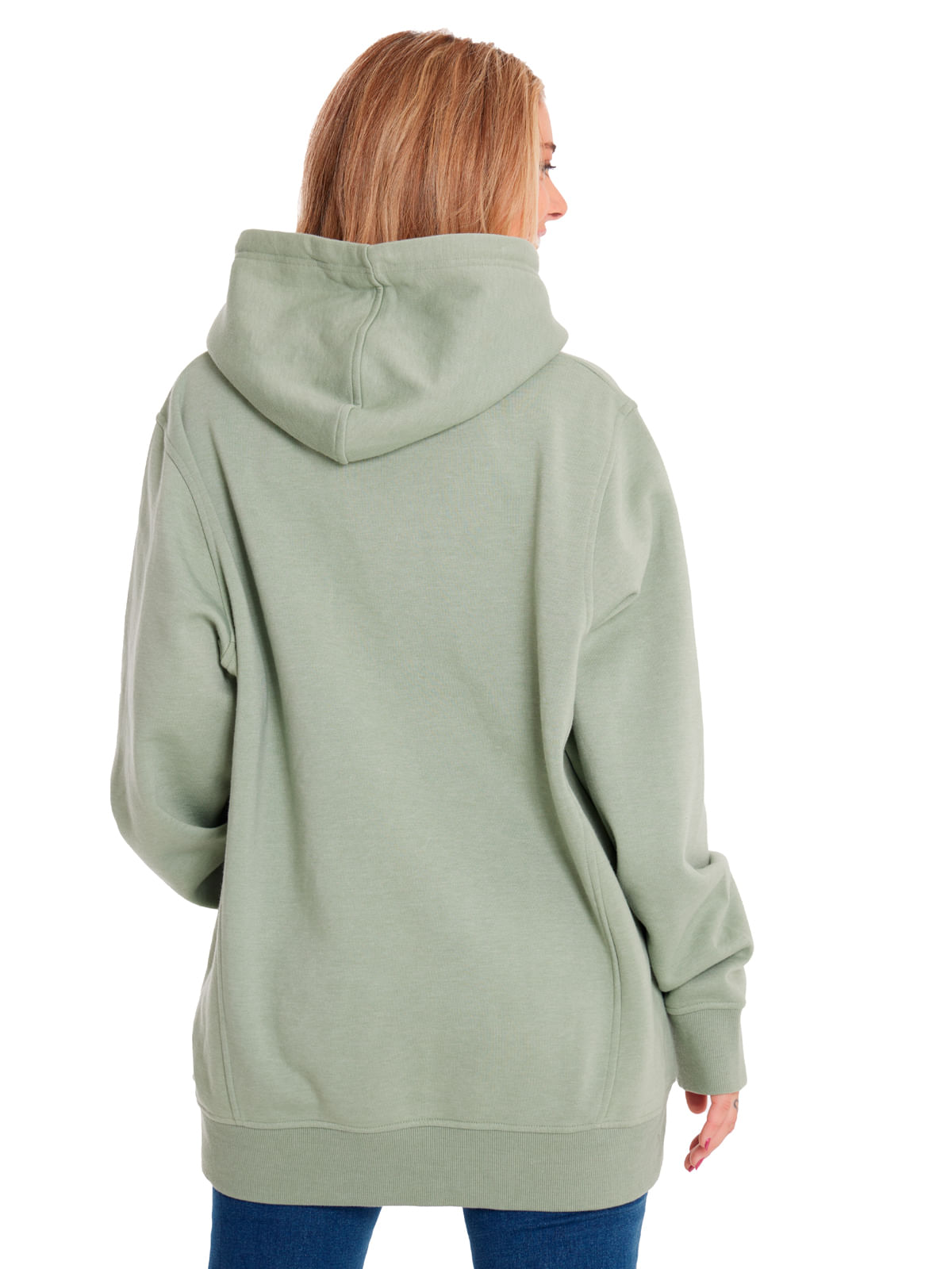 Polerón Casual Mujer HEATHER FLEECE CAT LOGO PULLOVER HOODIE Verde CAT