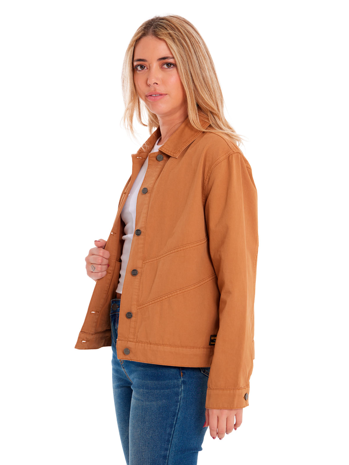 Chaqueta Casual Mujer W TWILL SHIRT JACKET Café CAT