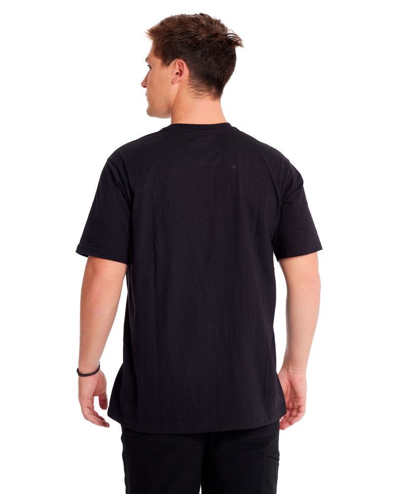 Polera-Manga-corta-Casual-Hombre-CAT-LOGO-TEE-Negro-CAT
