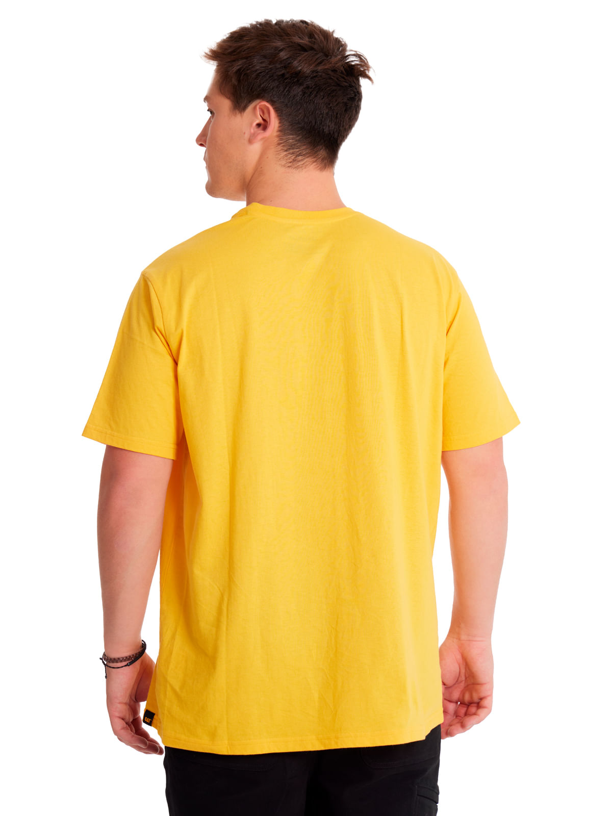 Polera Manga corta Casual Hombre CAT LOGO TEE Amarillo CAT