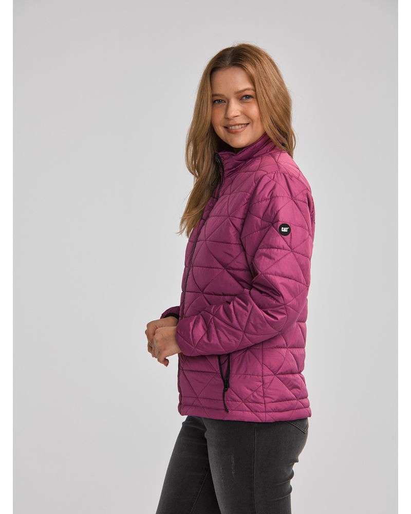 Chaqueta-Casual-Mujer-W-MEDIUMWEIGHT-INSULATED-TRIANGLE-QUILTED-JACKET-Rosado-CAT