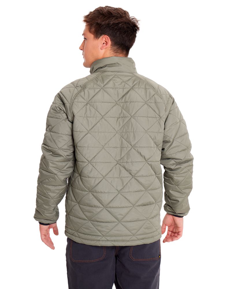 Chaqueta-Casual-Hombre-MEDIUMWEIGHT-INSULATED-TRIANGLE-QUILTED-JACKET-Verde-CAT