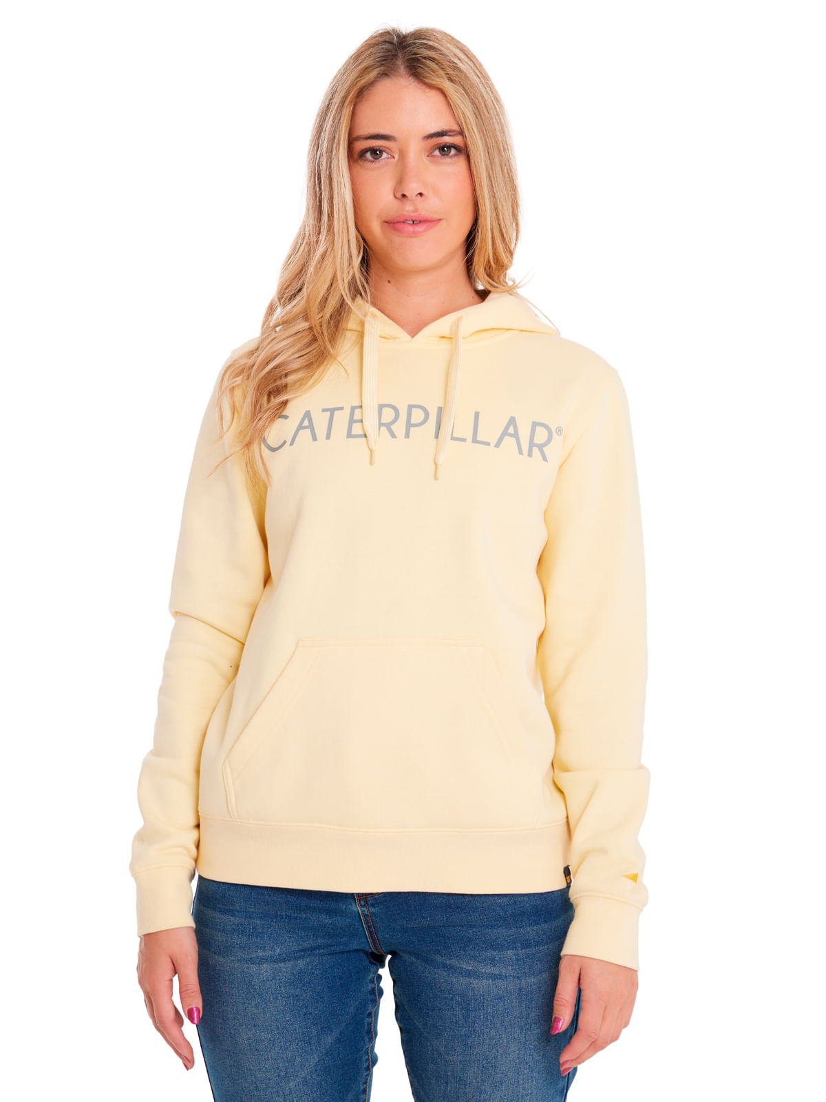 Polerón Casual Mujer FLEECE CATERPILLAR PULLOVER HOODIE Amarillo CAT